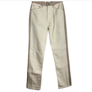 Reformation Sandy Tonal Reworked High Rise‎ Relaxed Straight Jeans Denim